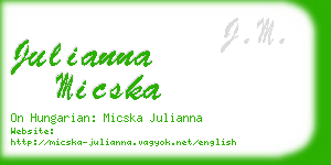 julianna micska business card